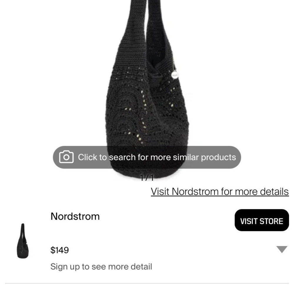The Sak Black Knit Shoulder Bag
